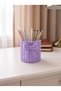 Striped Ribbon Desktop Pen Holder |   Makeup Organizer |   Decorative Toothbrush Holder - 2
