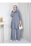 Cold Yarn Floral Patterned Knitwear Tunic - 3