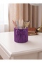 Striped Ribbon Desktop Pen Holder |   Makeup Organizer |   Decorative Toothbrush Holder - 2