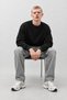 Men's Casual Wear Long Sleeve Crew Neck Black Sweatshirt - 4