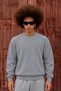 Men's Basic Crew Neck Long Sleeve Anthracite Sweater