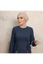 Textured Hijab Dress with Waist Tie - 4