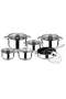 Kaisa Villa 12-Piece Stainless Steel Cookware Set with Lids, Induction Compatible Pots and Fry Pan - 2