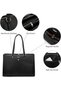 Laptop Tote Bag for Women 15.6 Inch Waterproof PU Leather Computer Bags Women Business Office Work Bag Briefcase - 8