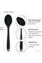 Chanskyu 2 Pcs Silicone Spoons For Cooking Heat Resistant, Hygienic Design Utensi Mixing Kitchen - 2