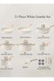 WALALLA 21-Piece Nonstick Cookware Set - White Granite Induction Compatible Pots & Pans | PFOS - 2