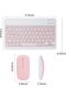 Rechargeable Bluetooth Keyboard and Mouse Combo Ultra-Slim Portable Compact Wireless Mouse Keyboard Set for Android Windows Tablet Cell Phone iPhone iPad Pro Air Mini, iPad OS/iOS 13 and Above (Pink) - 6