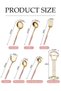 DUNISO 7 Pieces of Cooking utensil set, stainless steel kitchen supplies set, with storage rack and - 2