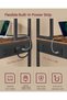 Kitchen Storage Rack with Power Outlet, Coffee Bar, Baker's Rack, with Metal Wire Panel, 14 - 4