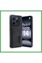 Redmi Note 14 4g Compatible Case Sara Leather Case with Business Card Holder - Black Bezoss