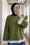 Women's Romantic Scallop Lace Detailed Long Sleeve Body 60 cm - 3