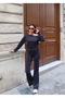 Women's Top and Bottom Set Modal Fabric Off-Shoulder Blouse and Wide-Leg Pants Two-Piece Set - 2