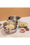 VINOD Stainless Steel 3-Tier Steamer with Glass Lid, 20 cm | 2.5mm Thick Base | Multi-Purpose - 4