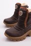 1056 Children's Fur Lined Side Zipper Thick Sole Parachute Fabric Snow Boots - 4