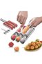 CLENEA Stainless Steel Triple Meatball Maker, 3-Scoop Meat Baller Spoon, DIY Meatball Mold Tool