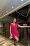 Krep Double Breasted Dress Mini Evening Dress Collar Gathered Fabric · Color: Emerald · Size: L Bsk2026 - 2