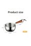 jaexest Stainless Steel Milk Pan with Wooden handle，300ML Butter Warmer Pan with Double Spout and - 3