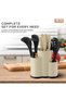 Beram 12-Piece Kitchen Beige Knife & Utensil Set, Stainless Steel Chef Knives with Silicone Cooking - 2