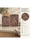 Defne Handmade Natural Wood Veneer 2-Piece Serving Tray Set - 3