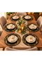 Ck Desing 6-Piece Black Gold Round American Service Set – Stylish and Modern Tableware Set6 - 2