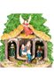 Christmas Ornament Decoration Pine Tree Nativity Illuminated Musical Green-Brown 15X27.5 Cm. - 3