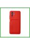 Redmi Note 10S Compatible Case Kelvin Silicone with Business Card Holder - Red Bezoss