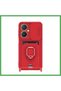 Vivo Y27 Compatible Case Zuma Silicone with Business Card Holder and Ring - Red Bezoss