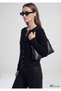 Women's Black Buttoned Cardigan Black Sweater & Cardigan