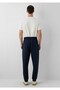 Men's Black Knitted Pants Night Navy Blue Sweatpants - 5