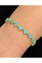 Xuping Four-Leaf Lucky Clover Enamel/Stone Non-Tarnish Tennis Bracelet Gold - Silver - Stainless Steel