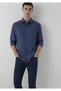 Men's Navy Blue Long Sleeve Shirt Navy Melange Shirt