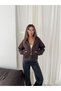 Women's Glittery Zippered Sweatshirt - 3