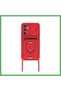 Samsung Galaxy A25 5g Compatible Case Zuma Silicone with Business Card Holder and Ring - Red Bezoss