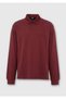 Men's Burgundy Half-Button Combed Cotton Andorra Sweatshirt - 7