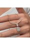 Silver Baguette Stone Choker Model Women's Necklace - 4