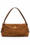 Taba Women's Gold-Locking Genuine Suede Shoulder Bag.