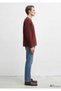 Men's Burgundy Crew Neck Sweatshirt Andorra Sweatshirt - 4