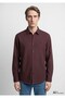 Men's Burgundy Long Sleeve Shirt Fudge Shirt - 3