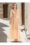 Beige Embellished V-Neck Maxi Dress - 7