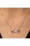 Silver Butterfly Infinity Necklace - 2