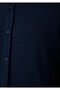 Men's Navy Blue Long Sleeve Shirt Night Navy Blue Shirt - 7