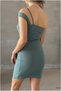 Women's Stylish Dress Evening Gown Crepe Fabric · Color: Emerald · Size: L Bsk2026 - 5