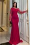 Asymmetrical Stone-Embellished Evening Gown with Collar Detail, Maxi Length · Color: Black · Size: 2XL BX - 5