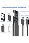 مجموعة محول شحن متعدد المنافذ USB، محول من USB C إلى Lightning وMicro USB، مجموعة شحن ونقل بيانات بقدرة 60 واط - 2