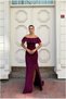 Crepe Fabric Evening Dress Strapless Dress with Slit · Color: Light Purple · Size: m Bsk2026