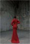 Silvery Low-Cut Fabric Evening Dress Collar Degaje Dress Maxi · Color: Emerald · Size: S Bsk2026 - 3
