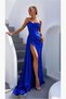 Satin Slit Dress Evening Gown Strapless Fabric · Color: Saks · Size: S Bsk2026