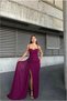 Crepe Fabric Evening Dress Strapless Gown · Color: Light Purple · Size: L Bsk2026