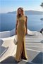 Glittery Dress Stone Evening Dress High Neck Detailed Fabric · Color: Navy Blue · Size: S Bsk2026 - 2