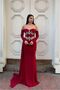 Long Stone Evening Gown with Sleeve Detail · Color: Emerald · Size: L BX - 5